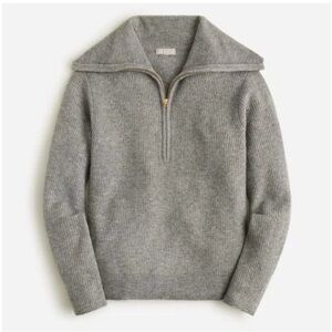 Crew Wool Blend Half Zip Sweater